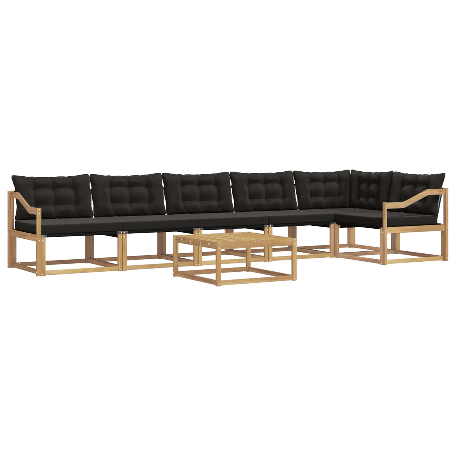 vidaXL Zestaw sof na zewnątrz 7 pcs biały i czarny 79 x 79 x 37 cm