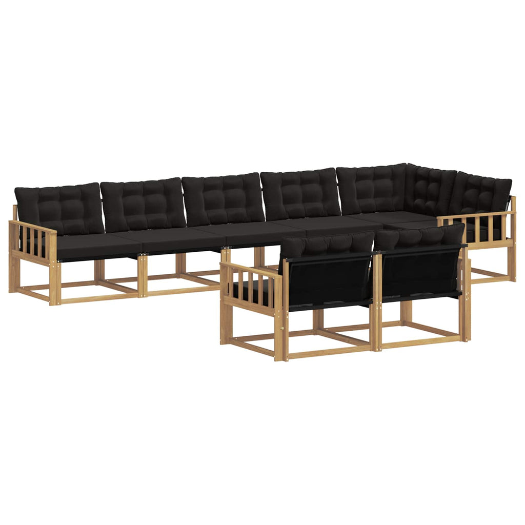 vidaXL Zestaw sof na zewnątrz z poduszką 8 pcs biały i czarny