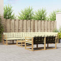 vidaXL Zestaw sof na zewnątrz 9 pcs Biały i kremowy 79 x 79 x 37 cm