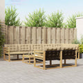 vidaXL Zestaw sof na zewnątrz 9 pcs Biały i Beżowy 79 x 79 x 37 cm