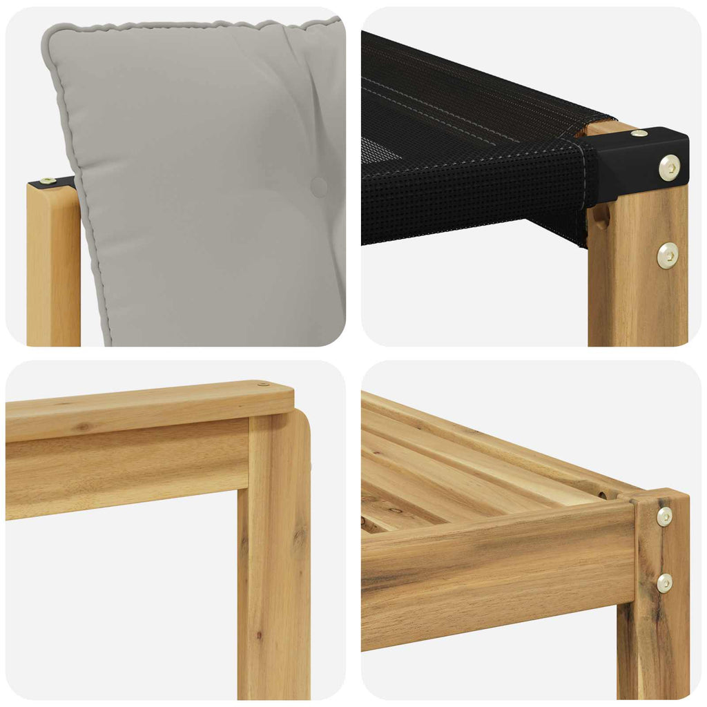 vidaXL Zestaw sof na zewnątrz 9 pcs Biały i jasnoszary 79 x 79 x 37 cm