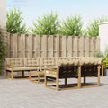 vidaXL Zestaw sof na zewnątrz 9 pcs Biały i Beżowy 79 x 79 x 37 cm
