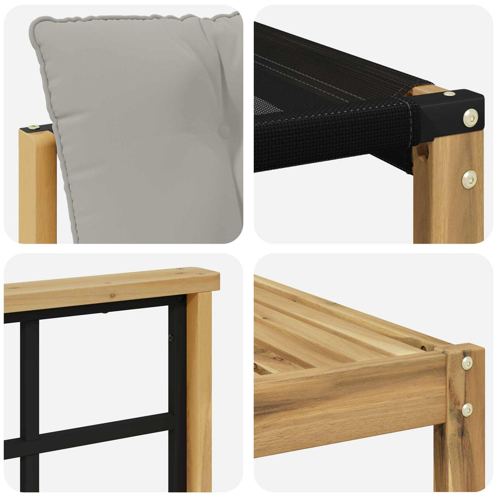 vidaXL Zestaw sof na zewnątrz 9 pcs Biały i jasnoszary 79 x 79 x 37 cm
