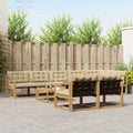 vidaXL Zestaw sof na zewnątrz 9 pcs Biały i Beżowy 79 x 79 x 37 cm