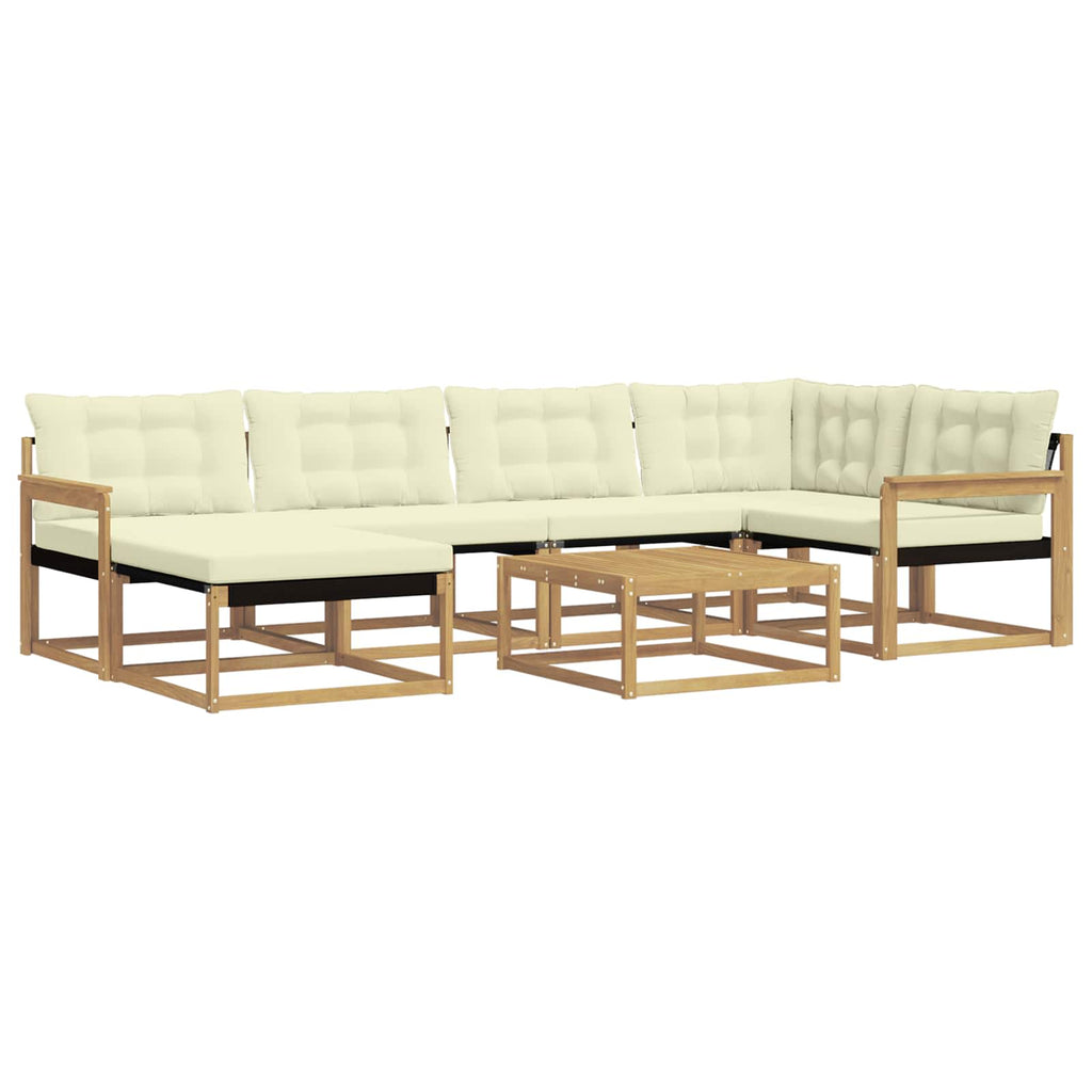 vidaXL Zestaw sof na zewnątrz 7 pcs Biały i kremowy 79 x 79 x 37 cm