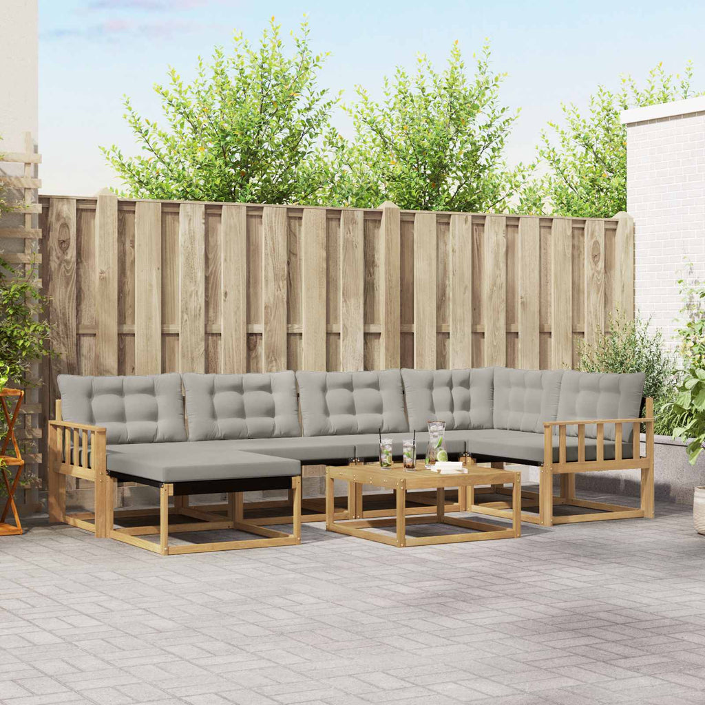 vidaXL Zestaw sof na zewnątrz 7 pcs Biały i jasnoszary 79 x 79 x 37 cm