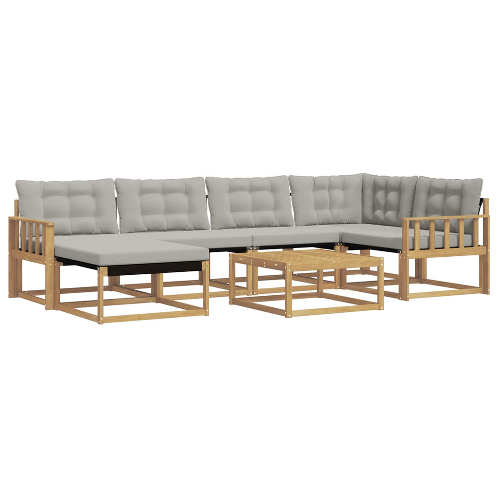vidaXL Zestaw sof na zewnątrz 7 pcs Biały i jasnoszary 79 x 79 x 37 cm