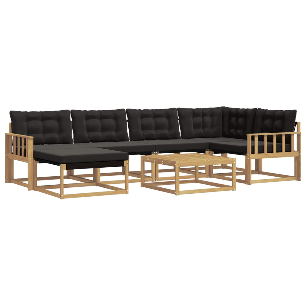 vidaXL Zestaw sof na zewnątrz 7 pcs biały i czarny 79 x 79 x 37 cm