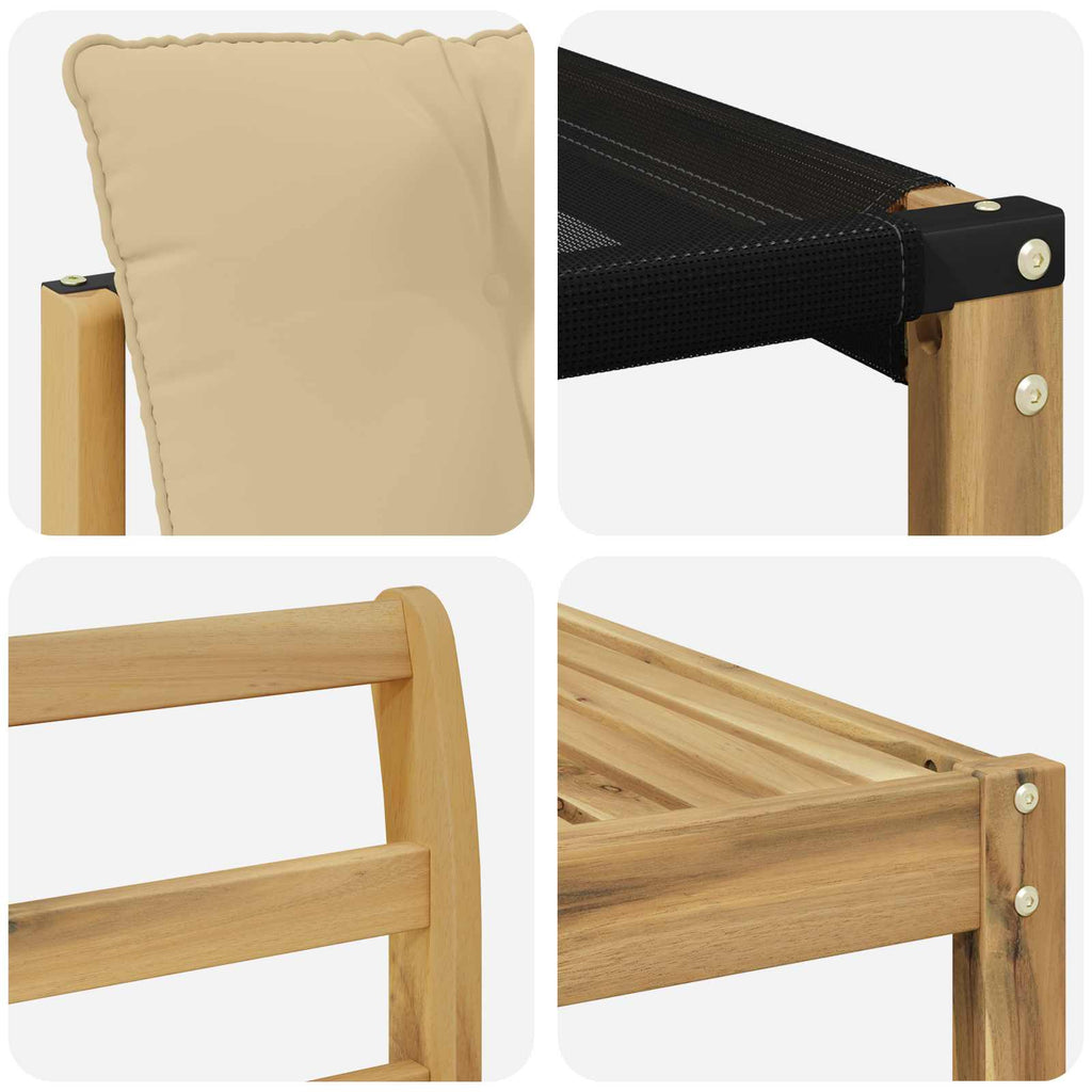 vidaXL Zestaw sof na zewnątrz 7 pcs Biały i Beżowy 79 x 79 x 37 cm