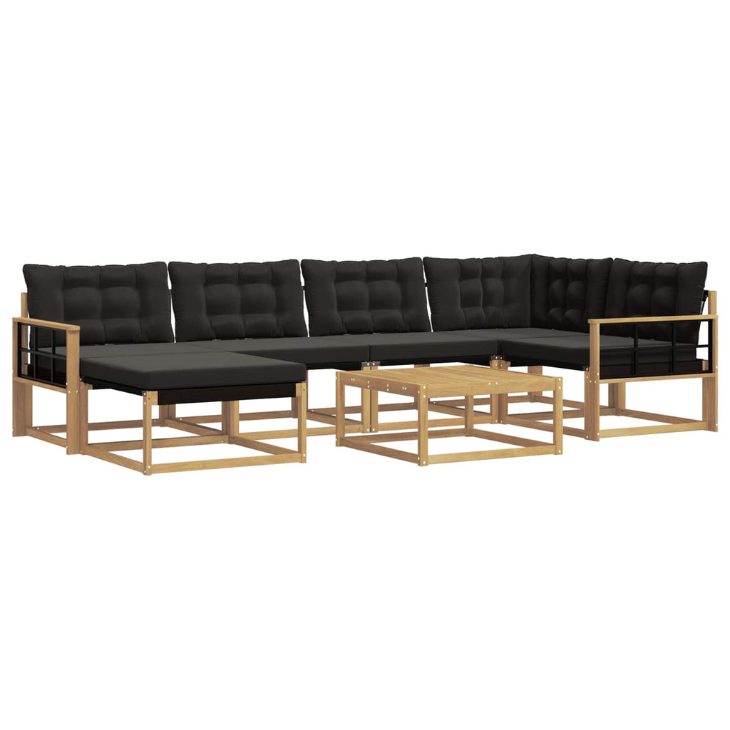 vidaXL Zestaw sof na zewnątrz 7 pcs biały i czarny 79 x 79 x 37 cm