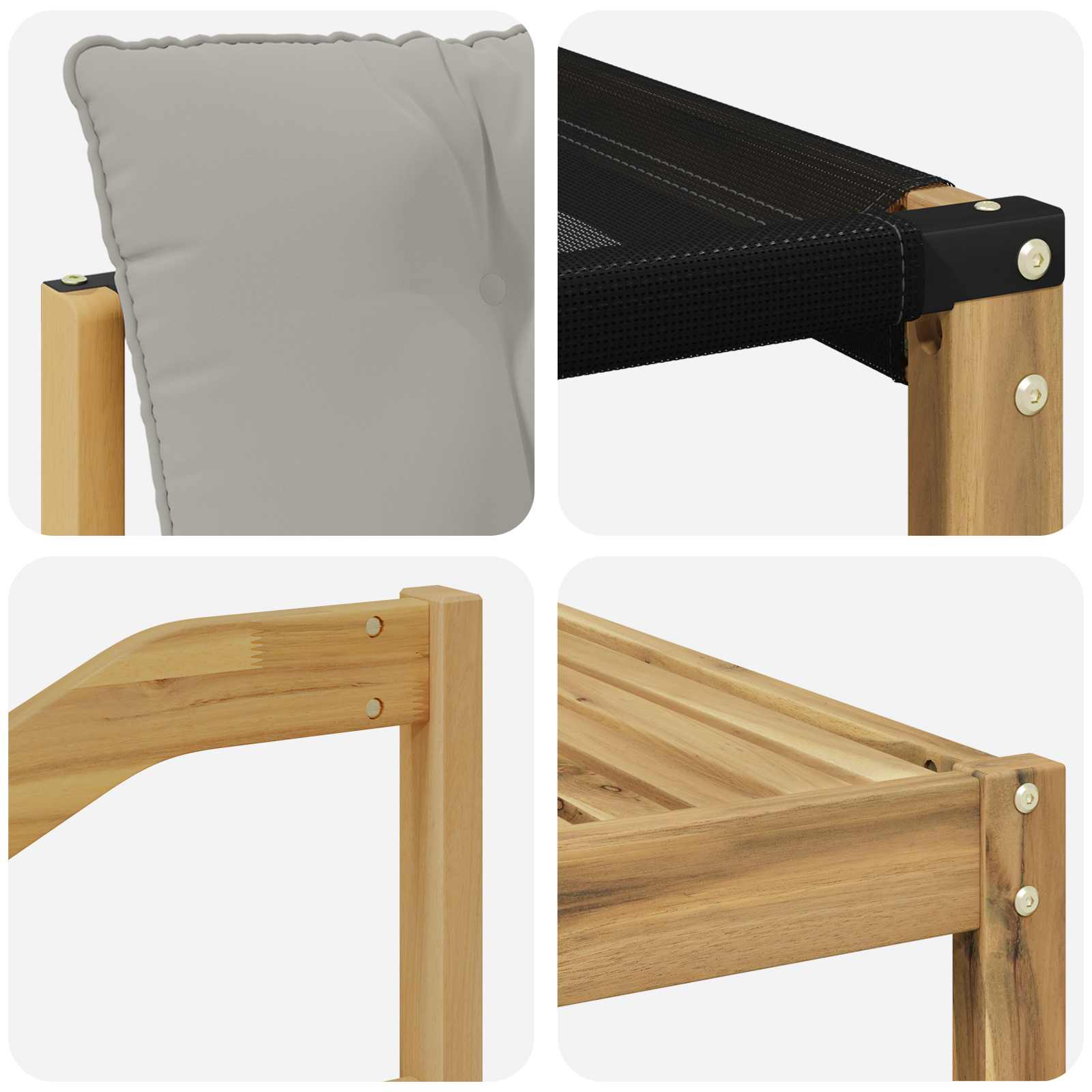 vidaXL Zestaw sof na zewnątrz 7 pcs Biały i jasnoszary 79 x 79 x 37 cm