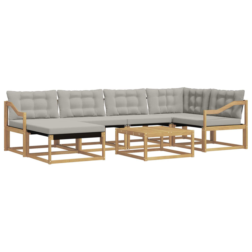 vidaXL Zestaw sof na zewnątrz 7 pcs Biały i jasnoszary 79 x 79 x 37 cm