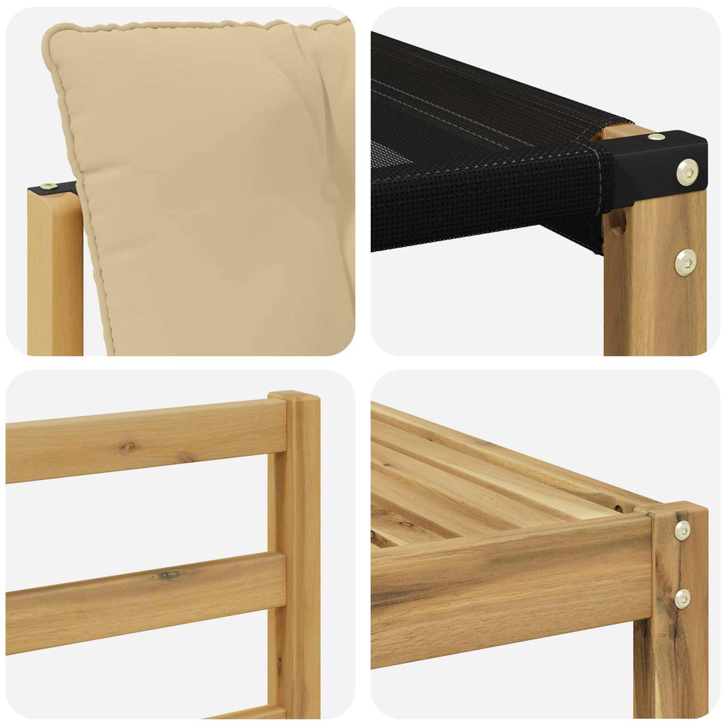vidaXL Zestaw sof na zewnątrz 8 pcs Biały i Beżowy 79 x 79 x 37 cm