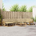 vidaXL Zestaw sof na zewnątrz 8 pcs Biały i Beżowy 79 x 79 x 37 cm