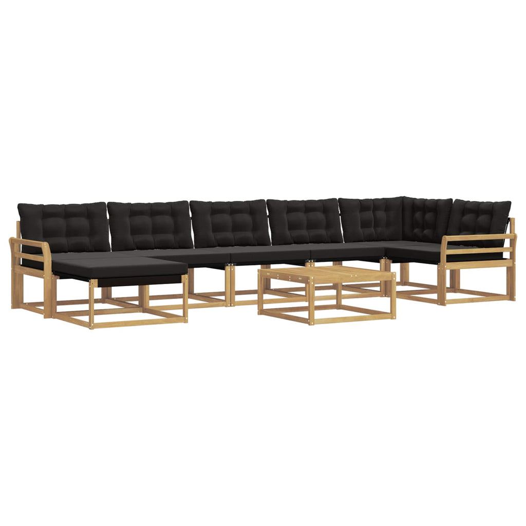 vidaXL Zestaw sof na zewnątrz 8 pcs biały i czarny 79 x 79 x 37 cm