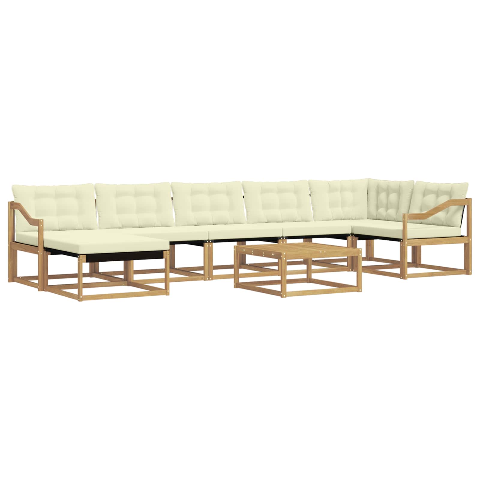 vidaXL Zestaw sof na zewnątrz 8 pcs Biały i kremowy 79 x 79 x 37 cm