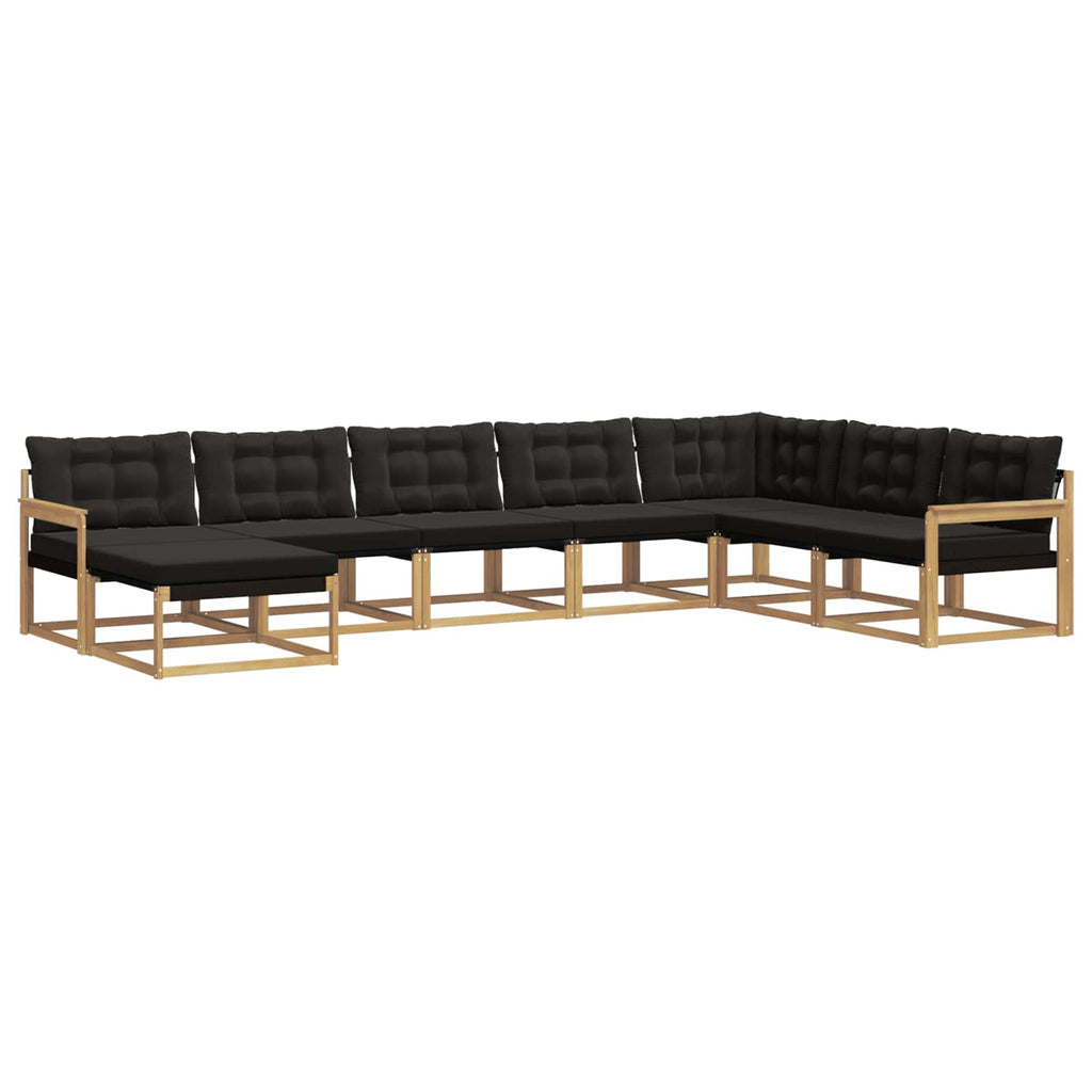 vidaXL Zestaw sof na zewnątrz z poduszką 8 pcs biały i czarny