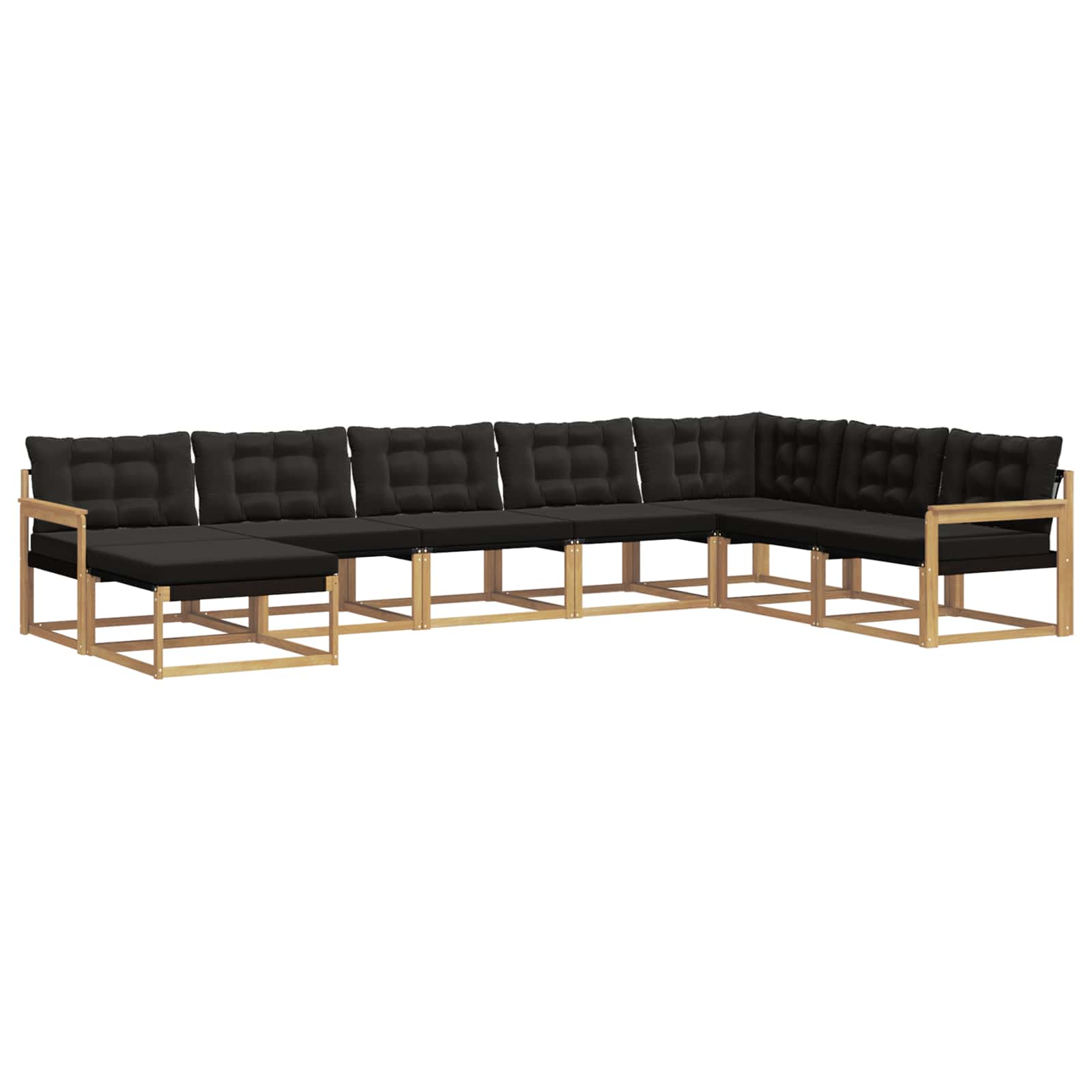 vidaXL Zestaw sof na zewnątrz z poduszką 8 pcs biały i czarny
