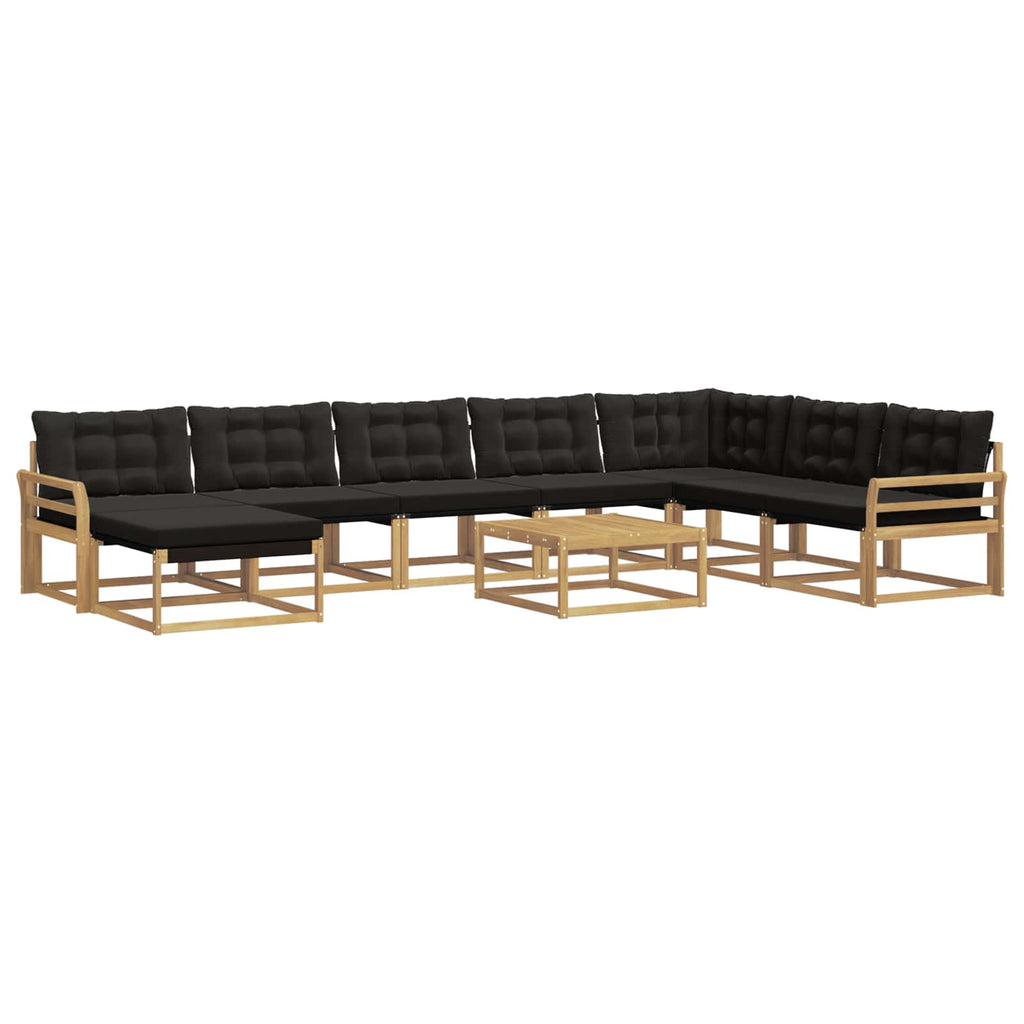 vidaXL Zestaw sof na zewnątrz 9 pcs biały i czarny 79 x 79 x 37 cm