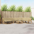 vidaXL Zestaw sof na zewnątrz 9 pcs Biały i Beżowy 79 x 79 x 37 cm
