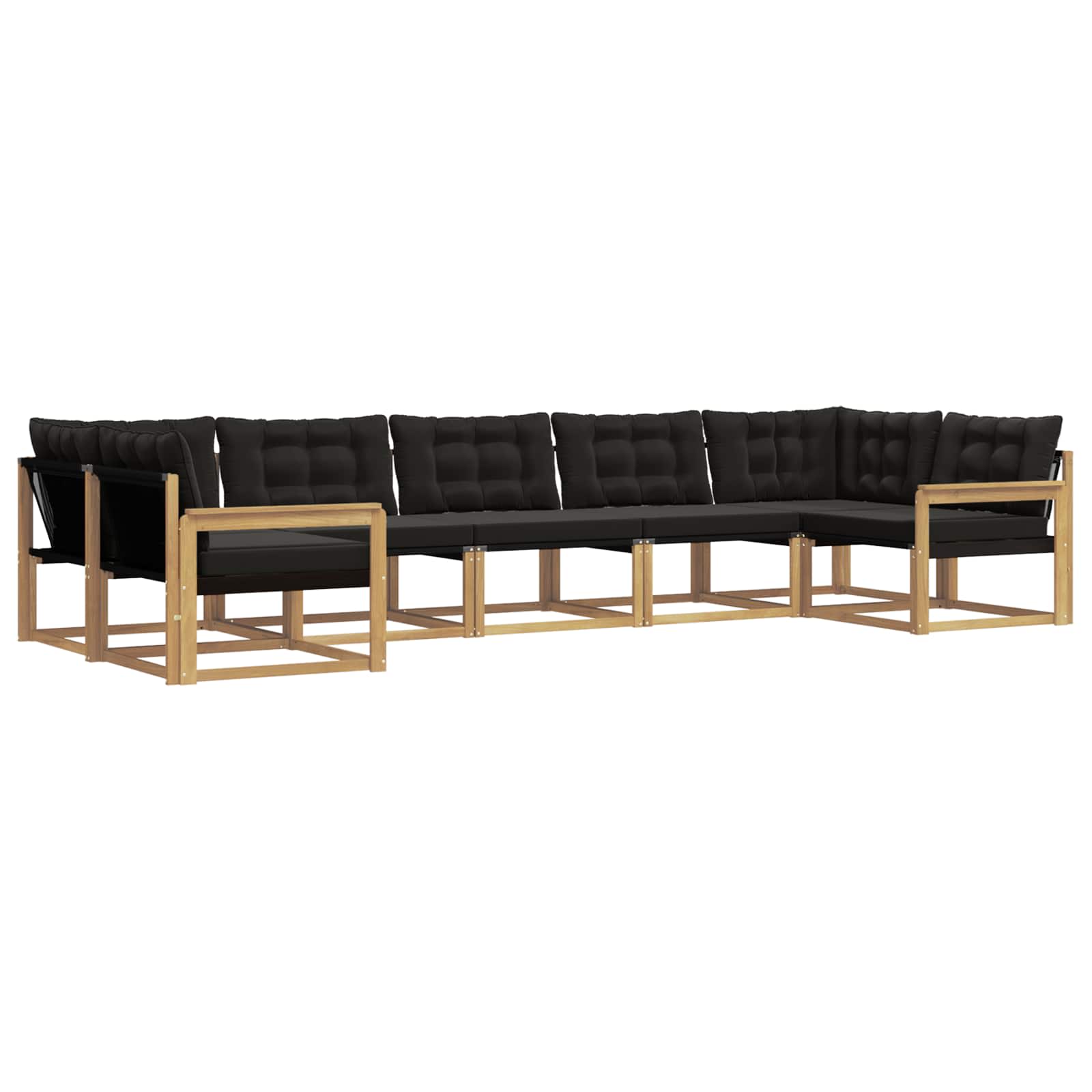 vidaXL Zestaw sof na zewnątrz z poduszką 7 pcs biały i czarny
