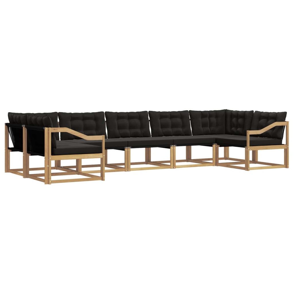 vidaXL Zestaw sof na zewnątrz z poduszką 7 pcs biały i czarny