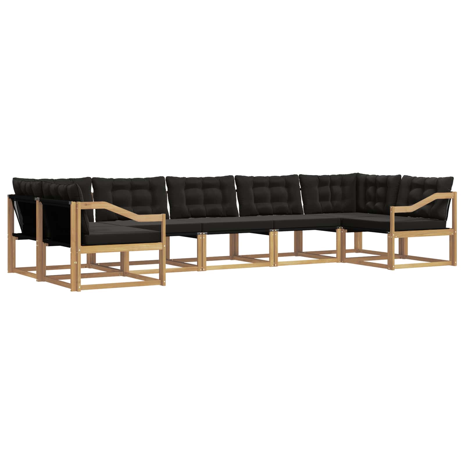 vidaXL Zestaw sof na zewnątrz z poduszką 7 pcs biały i czarny