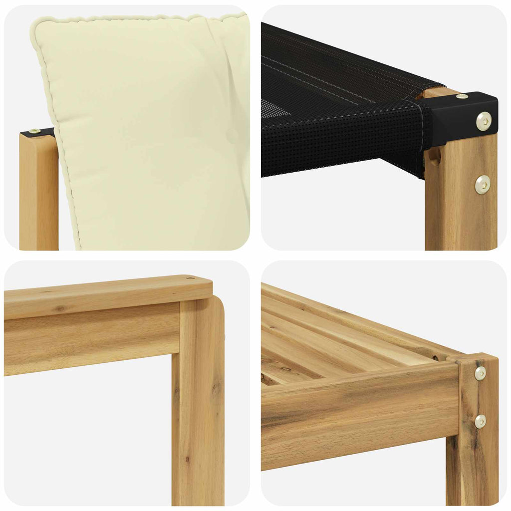 vidaXL Zestaw sof na zewnątrz z poduszką 7 pcs Biały i kremowy