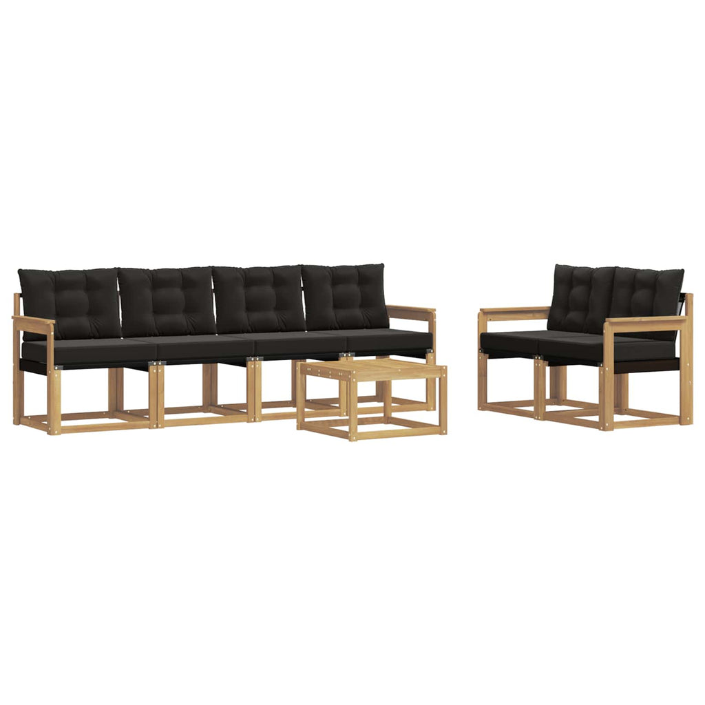 vidaXL Zestaw sof na zewnątrz 7 pcs Drewno akacji i tekstylen