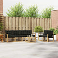 vidaXL Zestaw sof na zewnątrz z poduszką 7 pcs biały i czarny