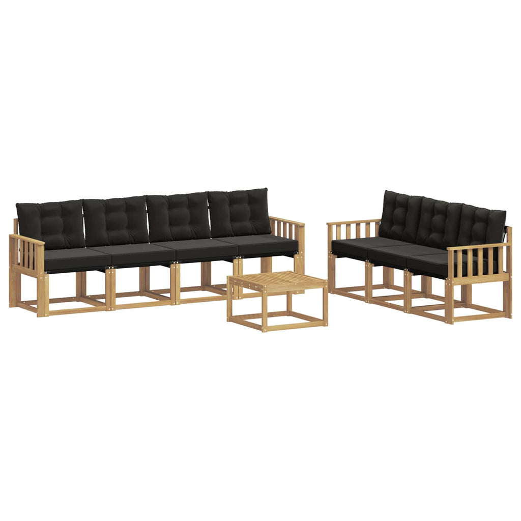vidaXL Zestaw sof na zewnątrz z poduszką 8 pcs biały i czarny