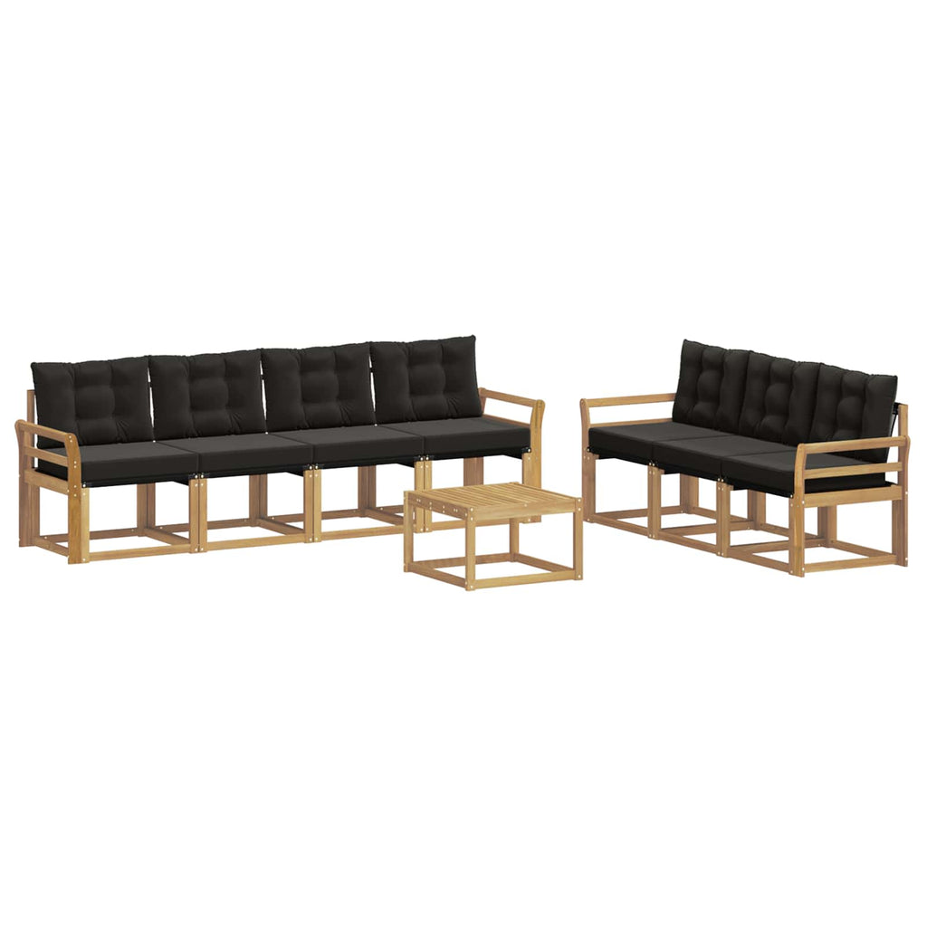 vidaXL Zestaw sof na zewnątrz z poduszką 8 pcs biały i czarny