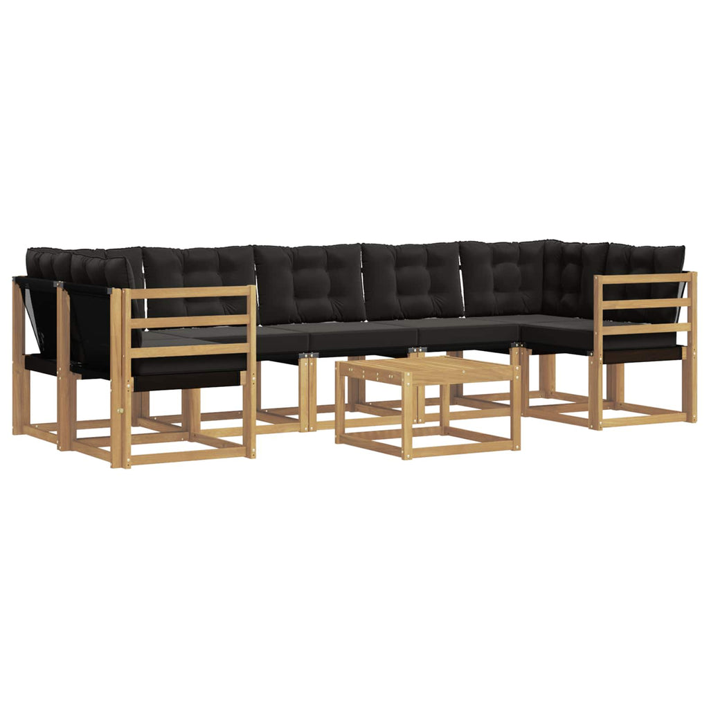vidaXL Zestaw sof na zewnątrz z poduszką 8 pcs biały i czarny