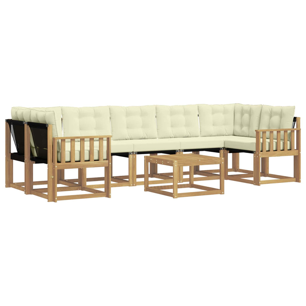 vidaXL Zestaw sof na zewnątrz 8 pcs Drewno akacji i tekstylen