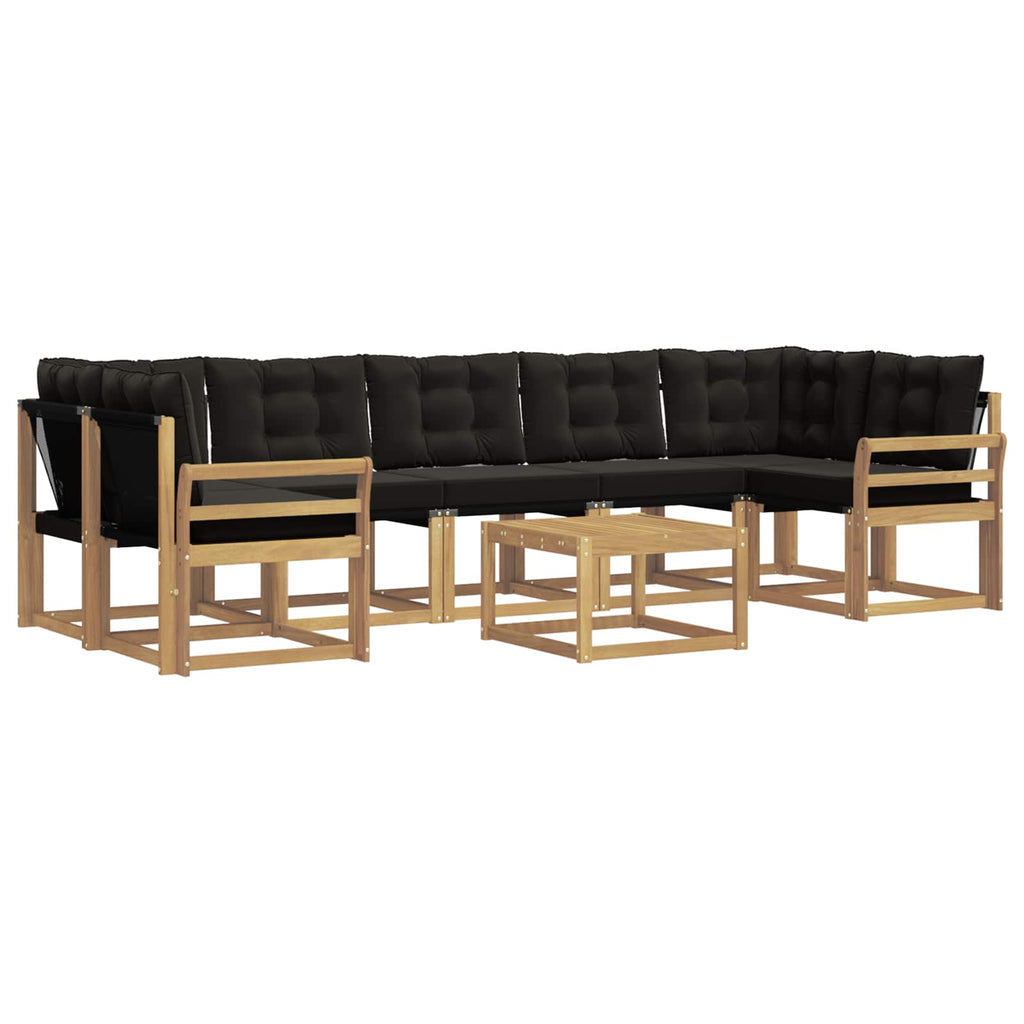 vidaXL Zestaw sof na zewnątrz z poduszką 8 pcs biały i czarny