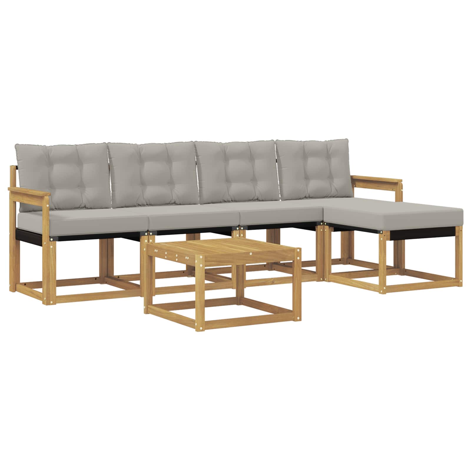 vidaXL Zestaw sof na zewnątrz 6 pcs Drewno akacji i tekstylen
