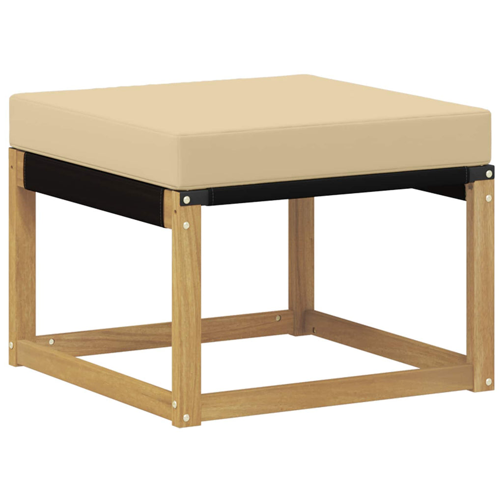 vidaXL Zestaw sof na zewnątrz z poduszką 6 pcs Biały i Beżowy