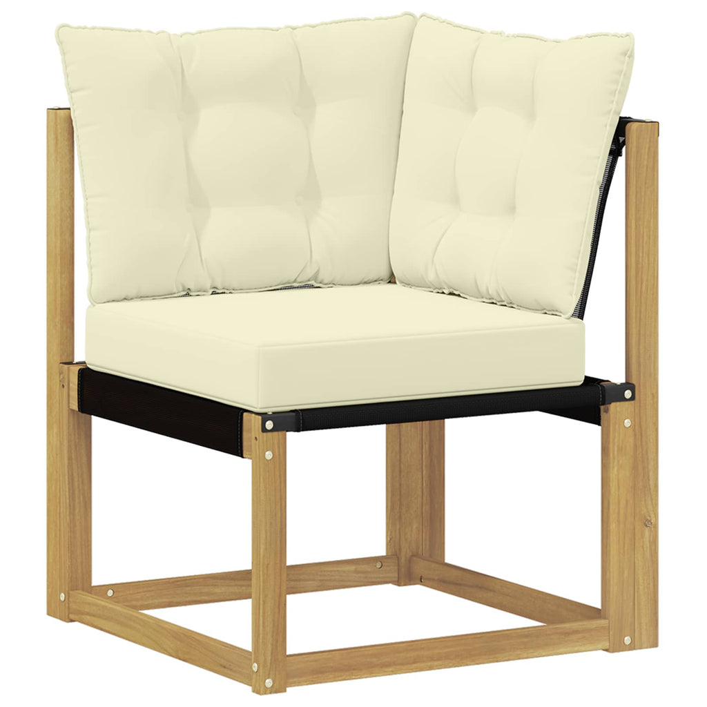 vidaXL Zestaw sof na zewnątrz z poduszką 5 pcs Biały i kremowy