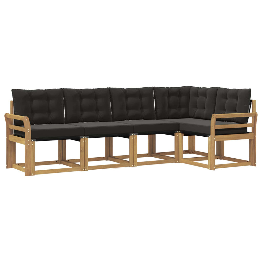 vidaXL Zestaw sof na zewnątrz 5 pcs Drewno akacji i tekstylen