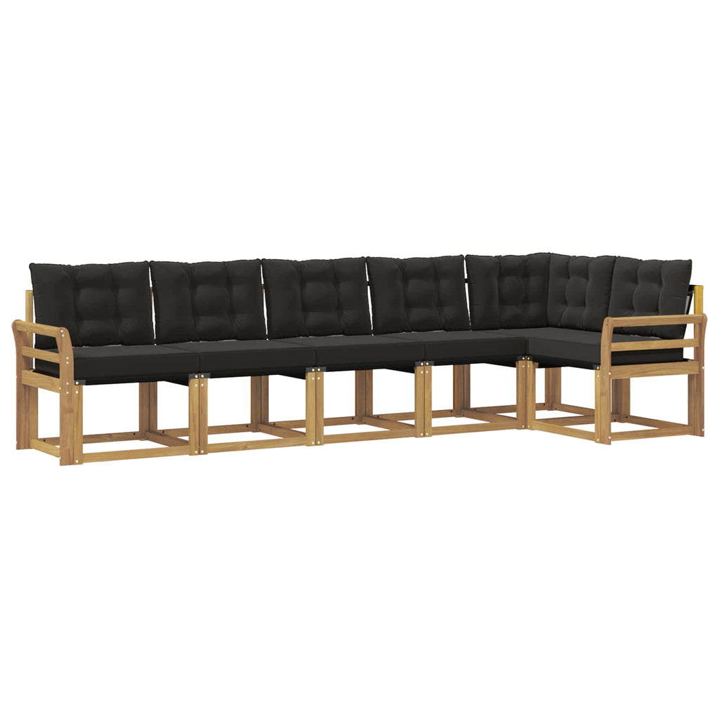 vidaXL Zestaw sof na zewnątrz z poduszką 6 pcs biały i czarny
