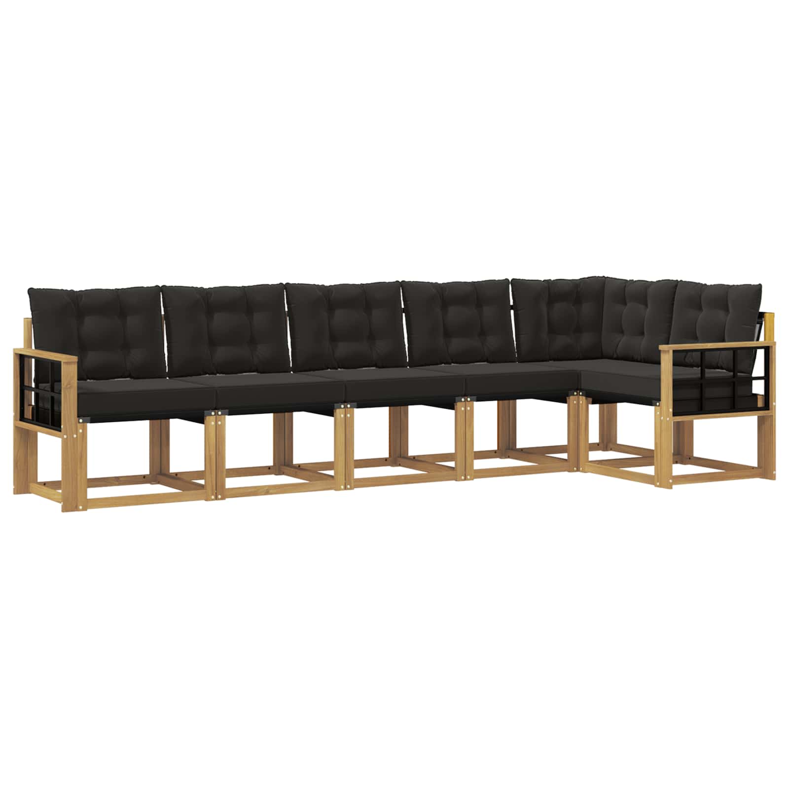 vidaXL Zestaw sof na zewnątrz z poduszką 6 pcs biały i czarny