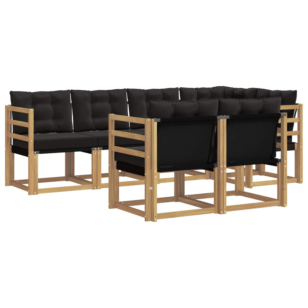 vidaXL Zestaw sof na zewnątrz z poduszką 7 pcs biały i czarny