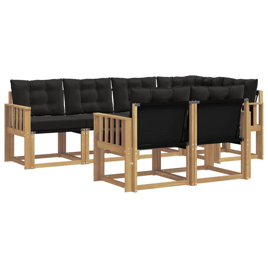 vidaXL Zestaw sof na zewnątrz z poduszką 7 pcs biały i czarny