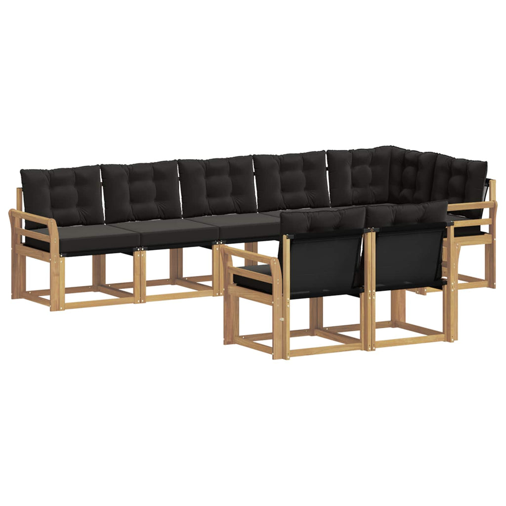 vidaXL Zestaw sof na zewnątrz z poduszką 8 pcs biały i czarny
