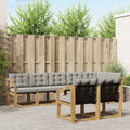 vidaXL Zestaw sof na zewnątrz z poduszką 8 pcs Biały i jasnoszary