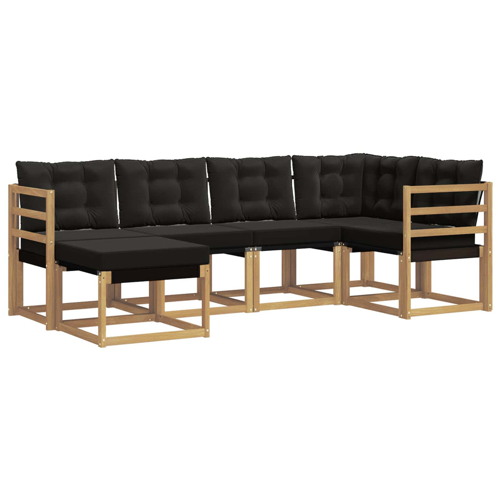 vidaXL Zestaw sof na zewnątrz z poduszką 6 pcs biały i czarny