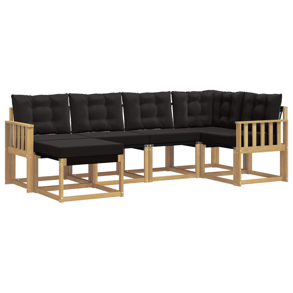 vidaXL Zestaw sof na zewnątrz z poduszką 6 pcs biały i czarny