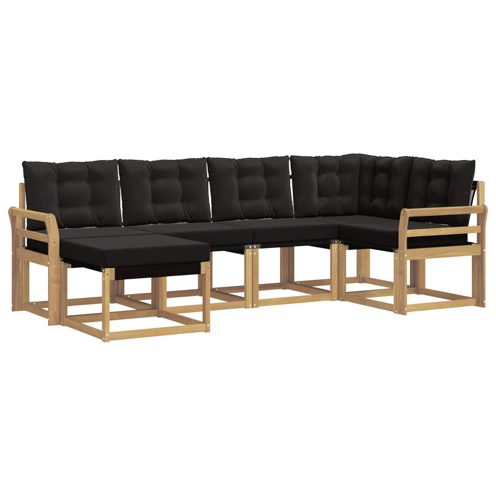 vidaXL Zestaw sof na zewnątrz z poduszką 6 pcs biały i czarny