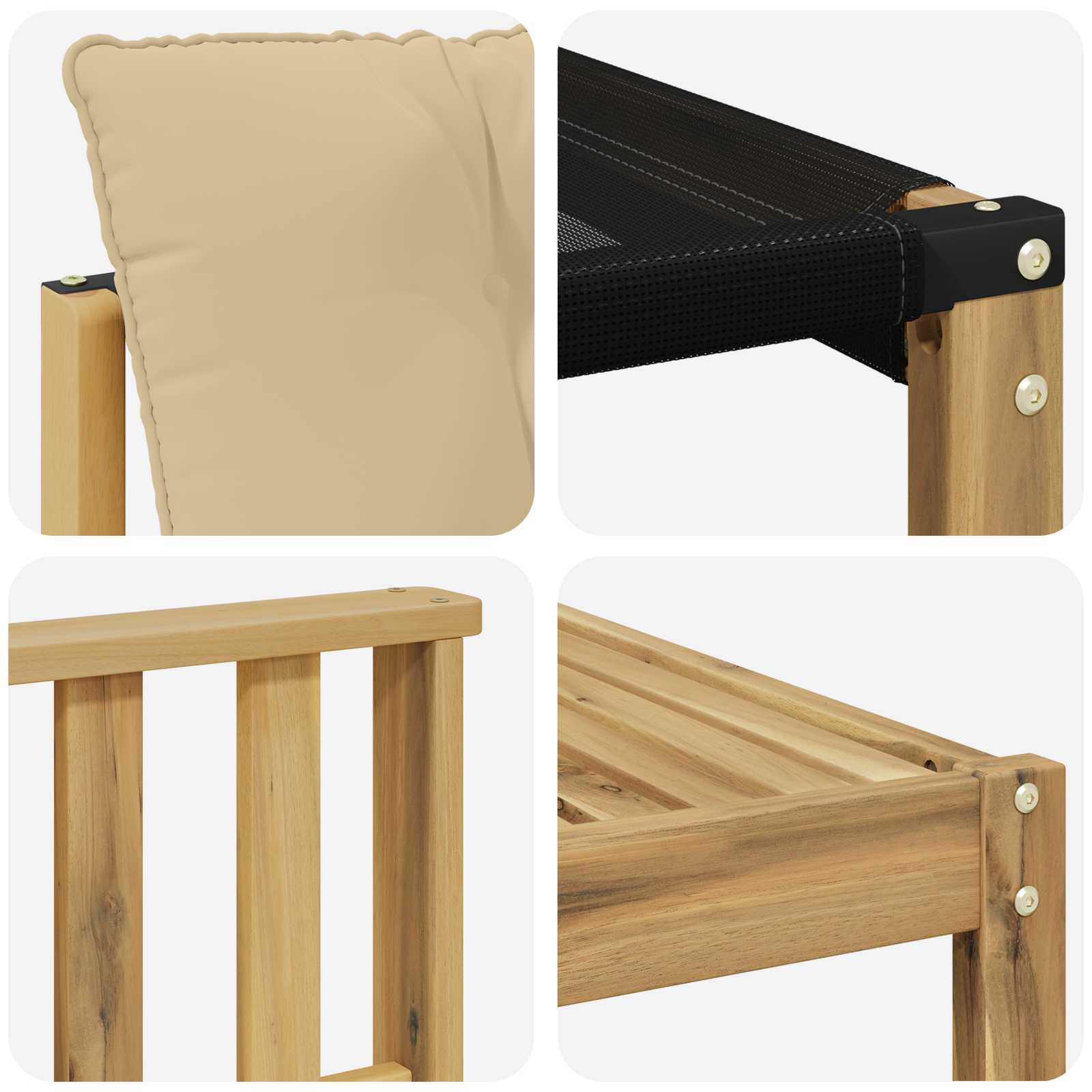 vidaXL Zestaw sof na zewnątrz z poduszką 7 pcs Biały i Beżowy
