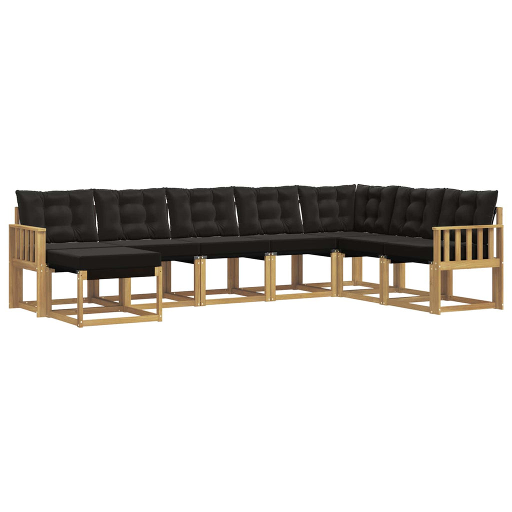 vidaXL Zestaw sof na zewnątrz z poduszką 8 pcs biały i czarny